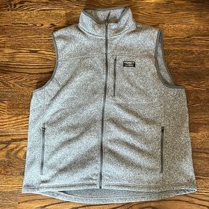 LL Bean Sweater Fleece Vest XL Gray Heather